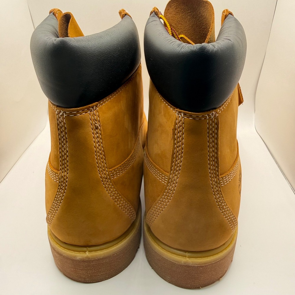 Timberland Premium 6 Inch Waterproof Boots Wheat Nubuck Mens 12 W TB 010061 713 - Picture 4 of 8